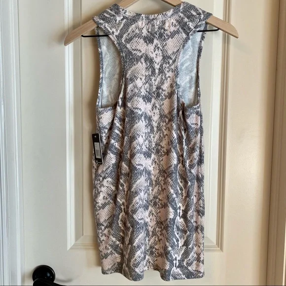 Pj Salvage Pink/Gray Snake Print Tank Top (S) - Picture 3 of 7